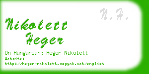nikolett heger business card